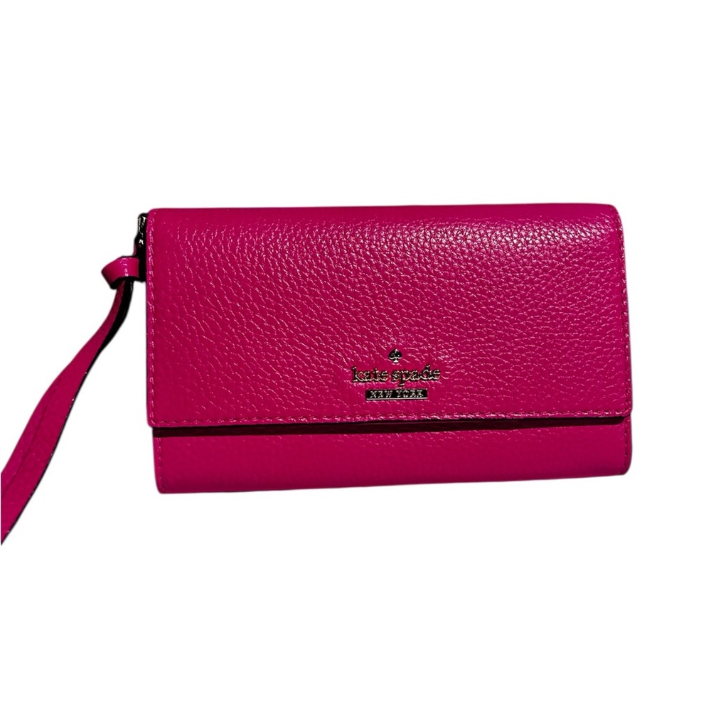 Kate Spade Fuchsia Leather Clutch